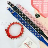  Vòng cổ đóng đinh tán bạc siêu ngầu cho chó 