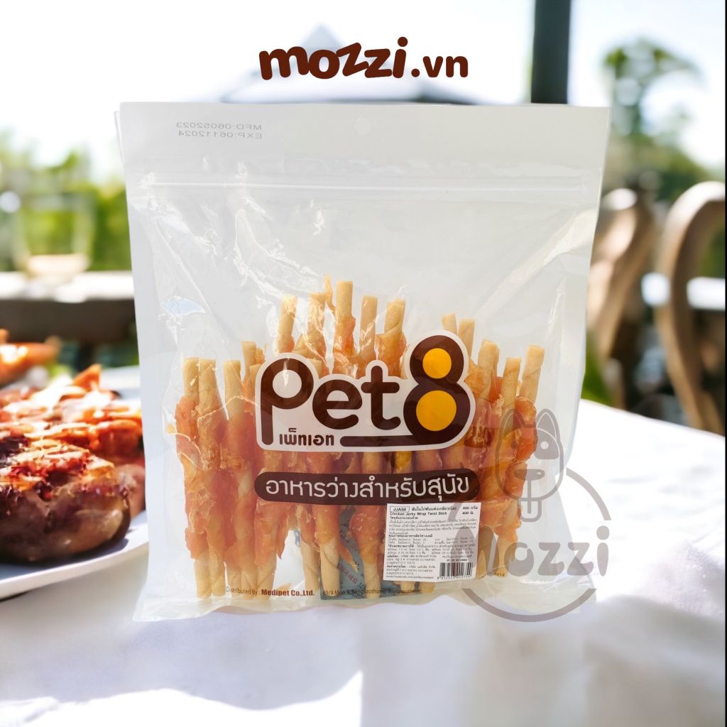 Snack cho chó Gà sấy mềm Pet8 Sasami Jerky