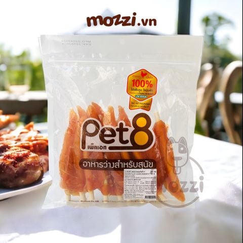  Snack cho chó Gà sấy mềm Pet8 Sasami Jerky 