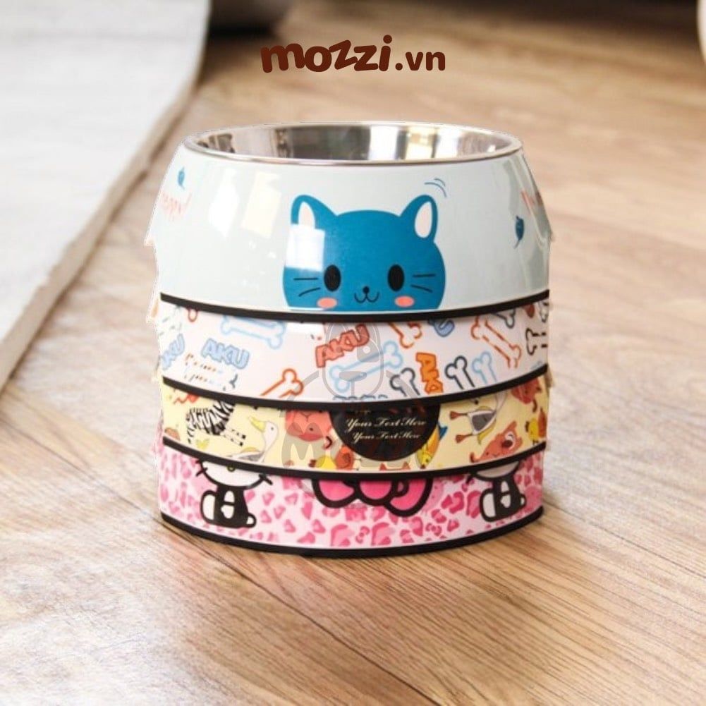 Chén ăn inox cao cấp tháo rời cho chó mèo