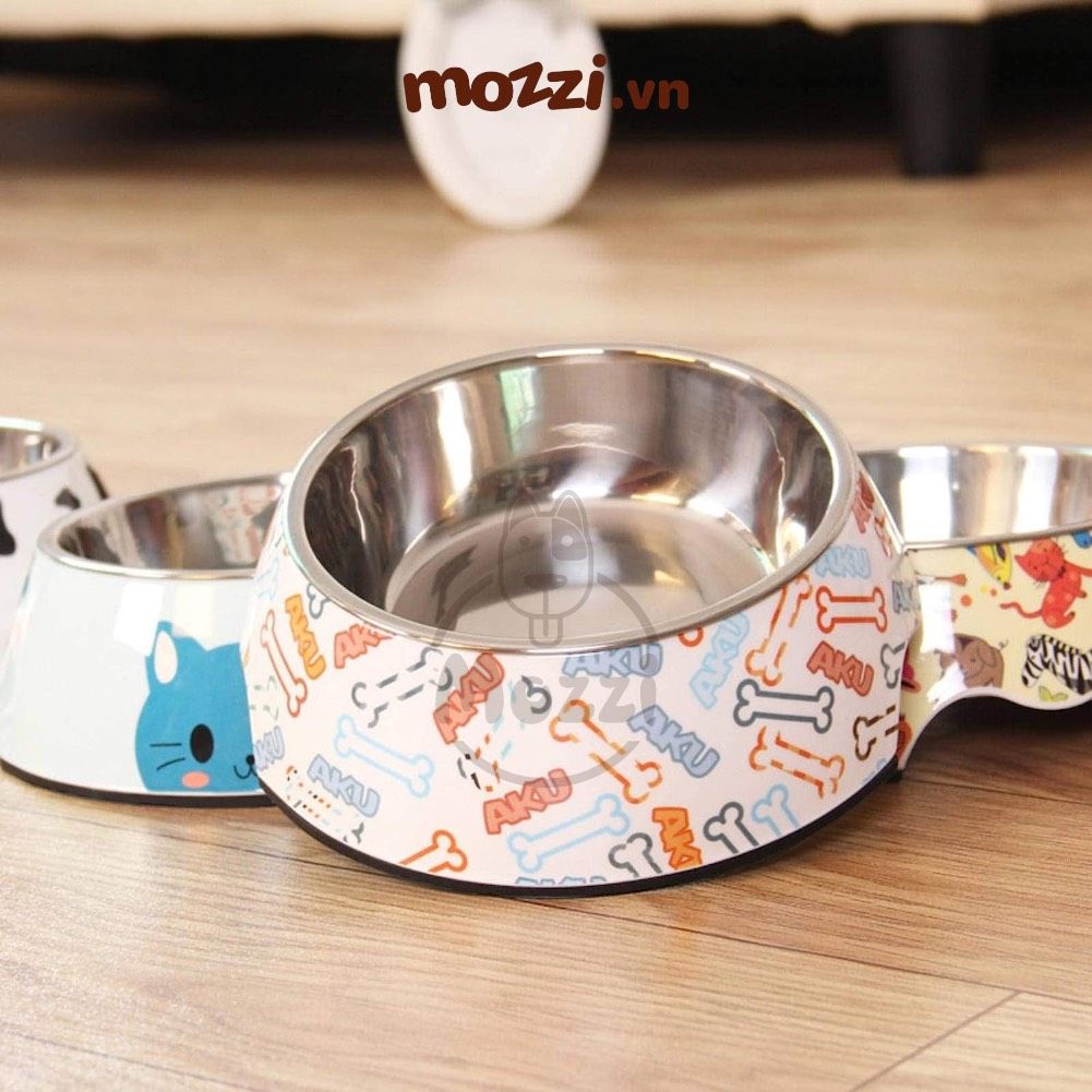 Chén ăn inox cao cấp tháo rời cho chó mèo