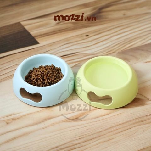  Chén ăn đậu nành tròn có tay cầm cho chó mèo 