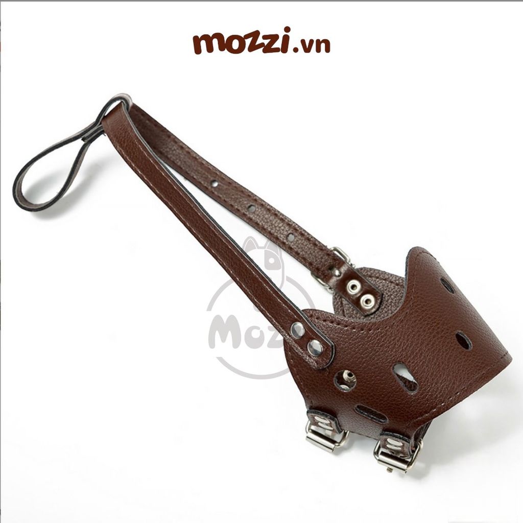 Rọ mõm da mềm có đai nới cho chó