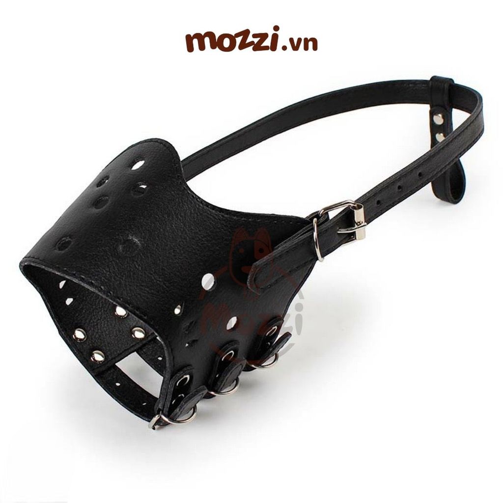 Rọ mõm da mềm có đai nới cho chó