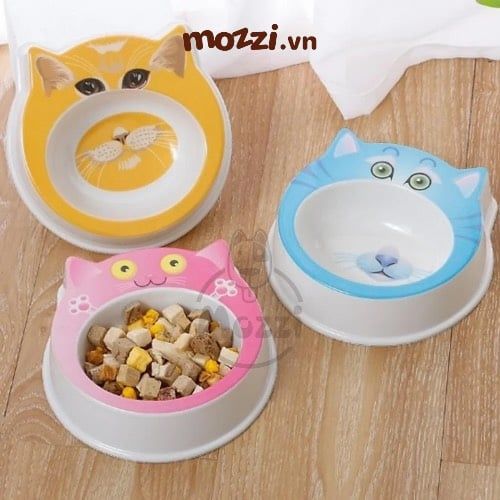 Chén ăn nhựa hình mèo hoạt hình
