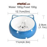  Elite chén sứ hình mặt mèo chấm bi 