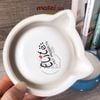 Elite chén sứ hình mặt mèo chấm bi