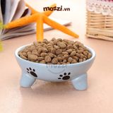  Elite Chén sứ 3 chân hình xương cá cho chó mèo 