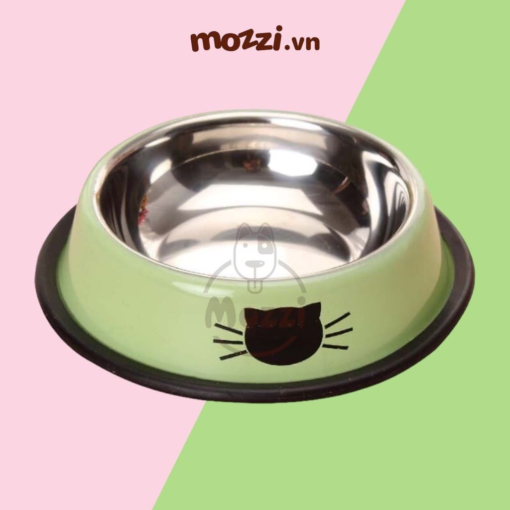 Chén ăn inox hình mặt mèo