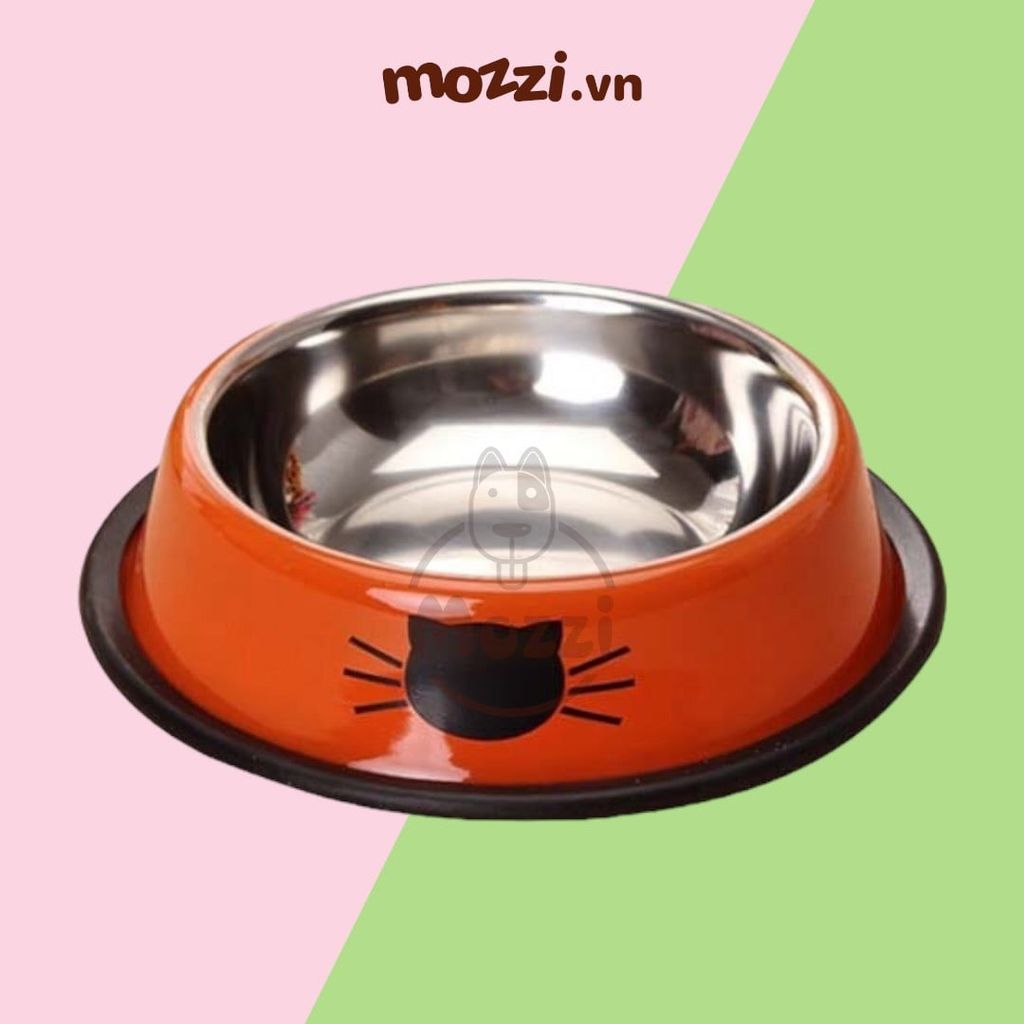 Chén ăn inox hình mặt mèo