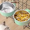 Chén bát ăn cho chó mèo inox gắn chuồng có thể tháo rời cao cấp