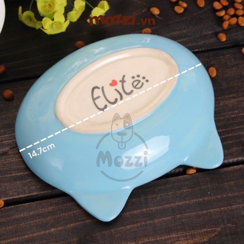Elite chén sứ hình mặt mèo đế tròn