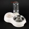 Khay thức ăn kèm nước inox tháo rời cho chó mèo