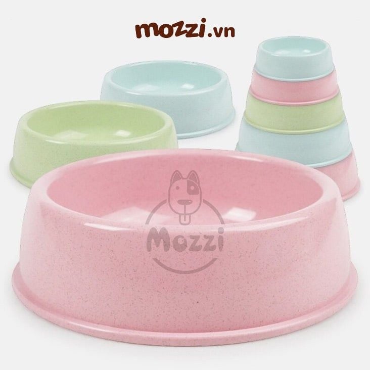 Chén ăn đơn tròn đậu nành cho chó mèo