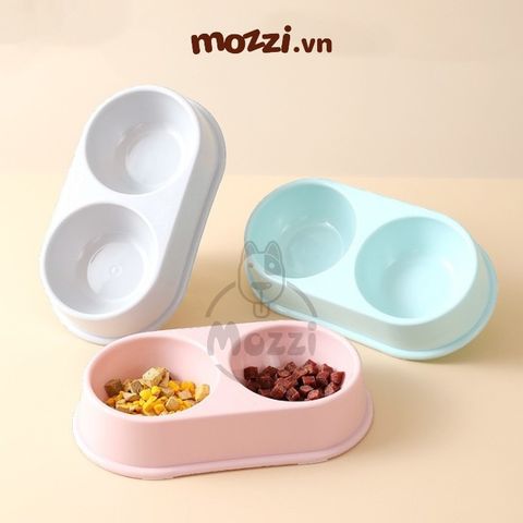  Chén ăn đôi tròn đậu nành cho chó mèo 