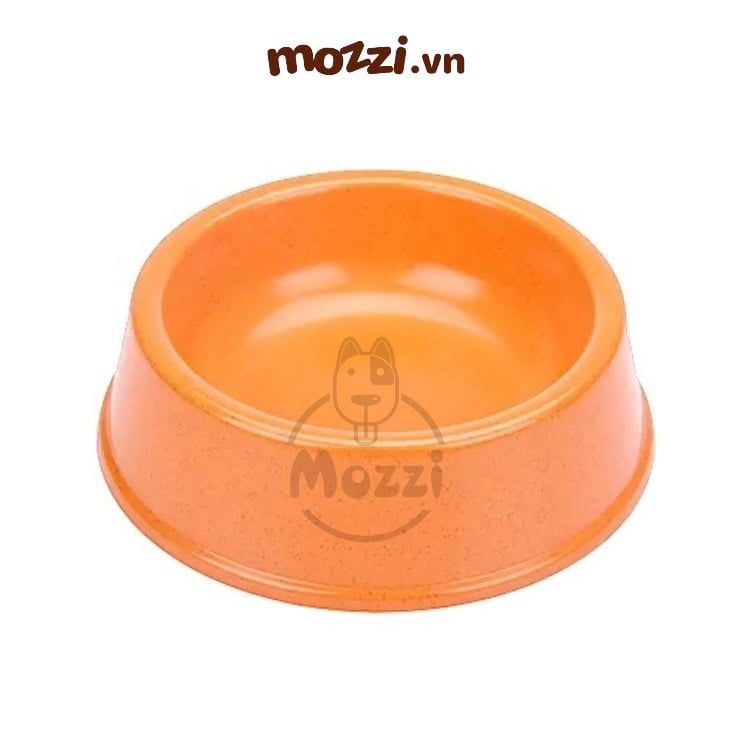 Chén ăn đơn sợi tre hình tròn cho chó mèo