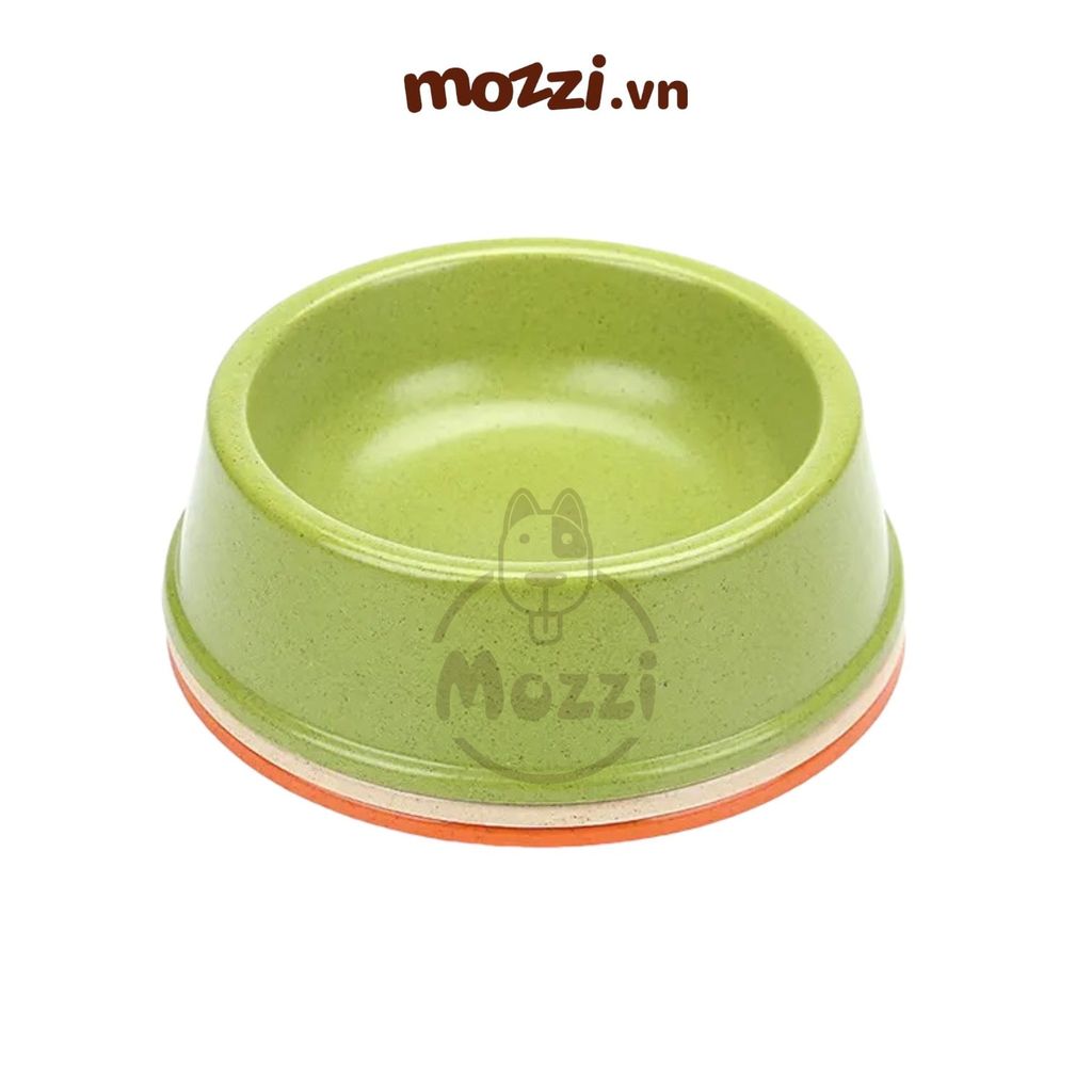 Chén ăn đơn sợi tre hình tròn cho chó mèo