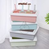  Khay cát vệ sinh cho mèo hình chữ nhật 39x29cm 