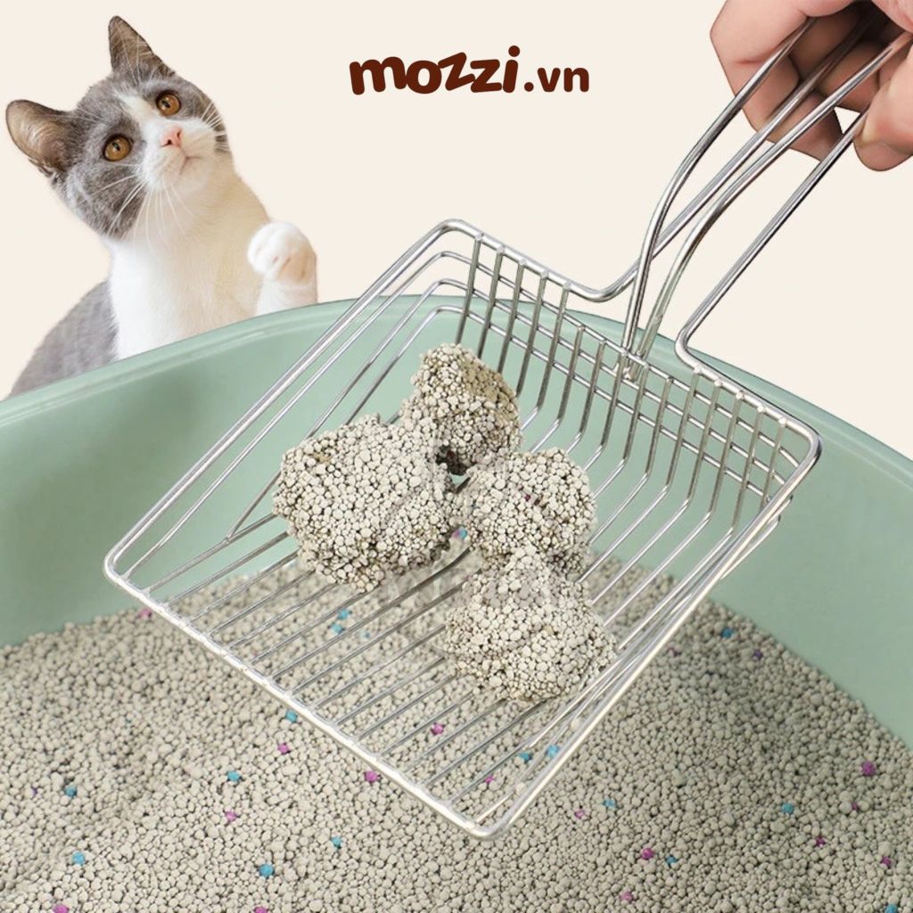 Xẻng inox xúc cát vệ sinh cho mèo
