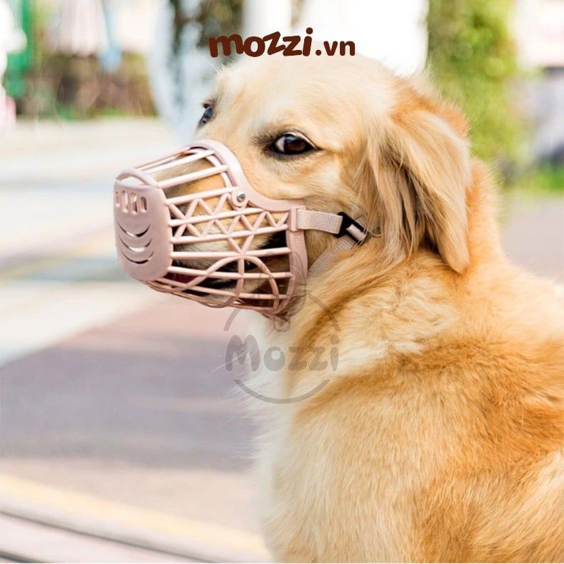 Rọ mõm nhựa lưới đan cho chó