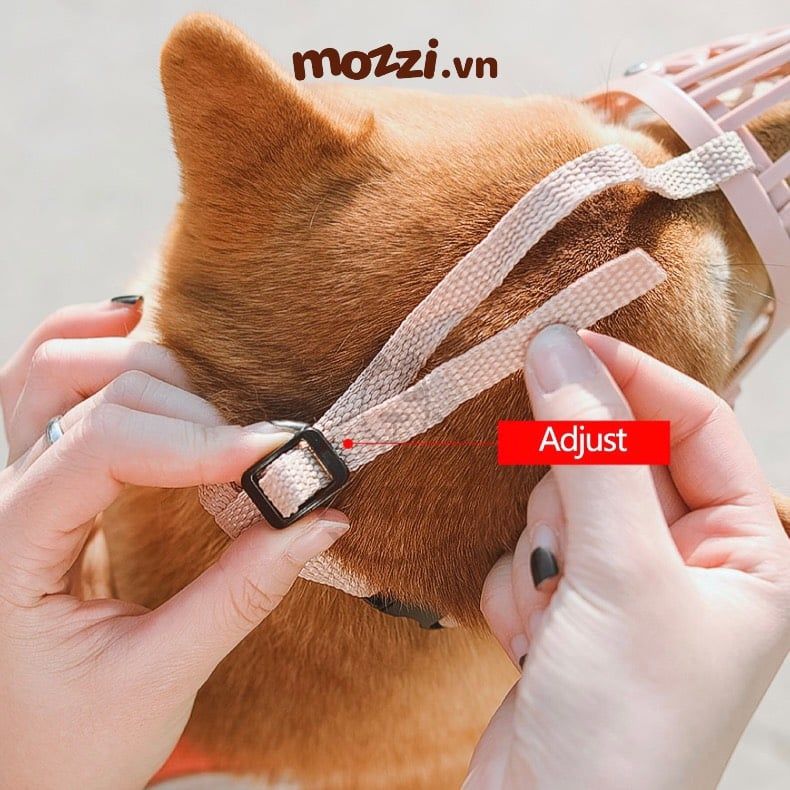 Rọ mõm nhựa lưới đan cho chó