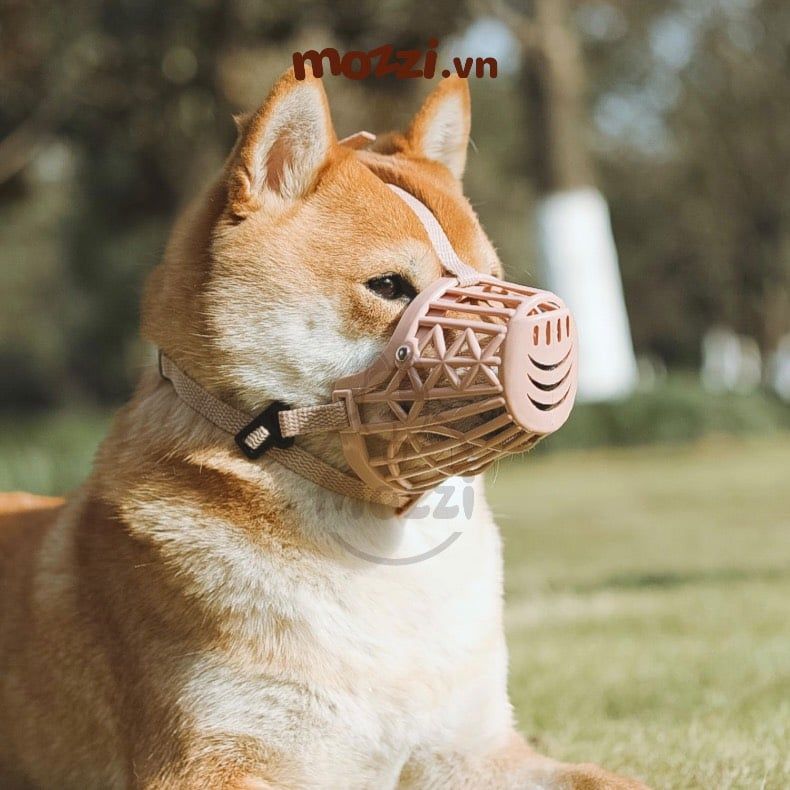 Rọ mõm nhựa lưới đan cho chó