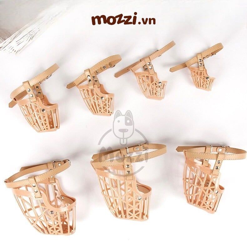 Rọ mõm nhựa lưới đan cho chó