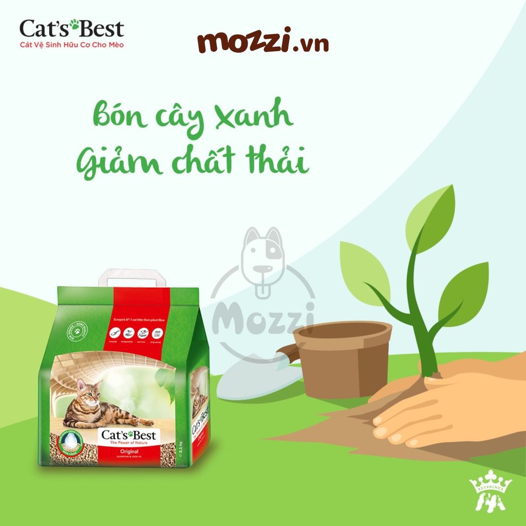 Cát gỗ cho mèo Cat's Best Original siêu thấm hút