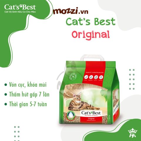  Cát gỗ cho mèo Cat's Best Original siêu thấm hút 