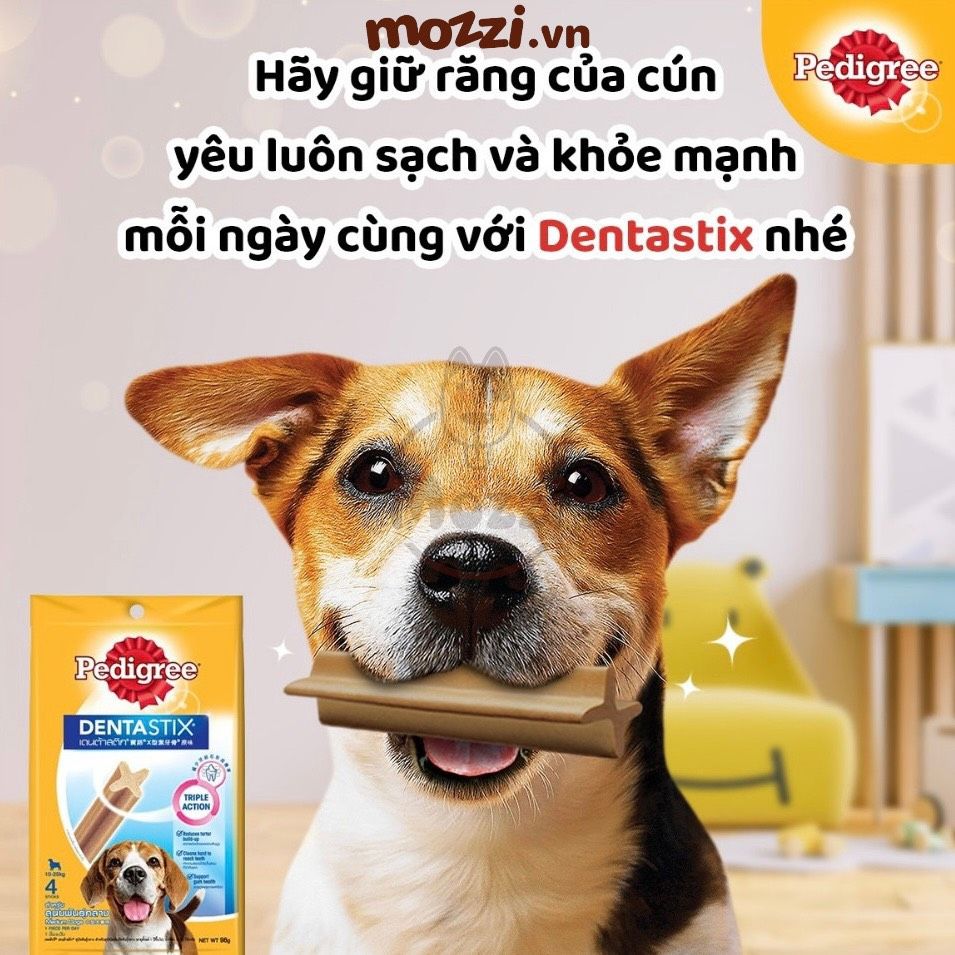 Snack cho chó Xương gặm sạch răng Dentastix Pedigree