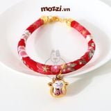  Vòng cổ handmade Nhật Bản kèm chuông cho chó mèo 