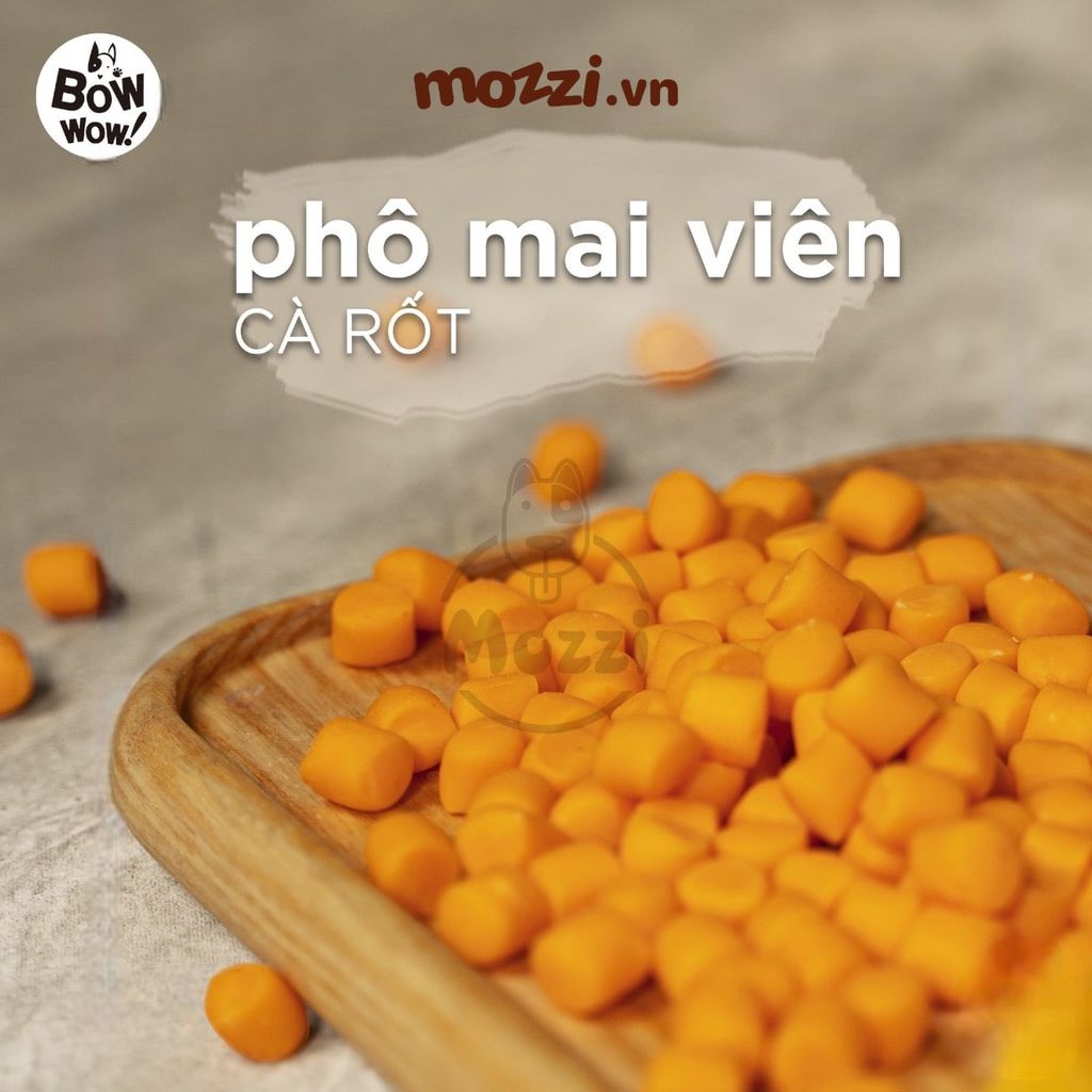 Snack cho chó Phô mai viên Bowwow (phô mai cừu cà rốt cuộn gà cá hồi)