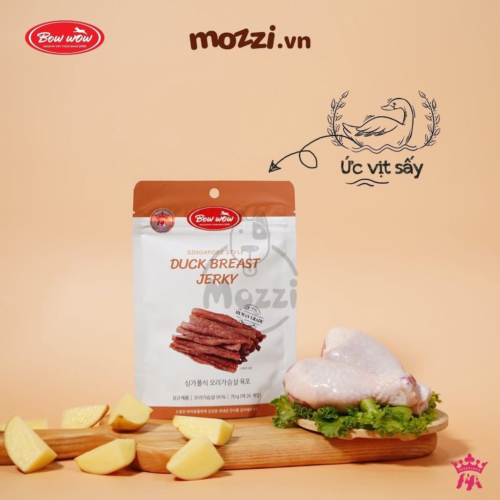 Bowwow Thịt ức sấy khô 70gr cho chó mèo