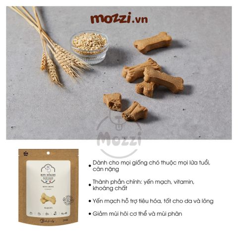  Snack cho chó Bánh cookies yến mạch Bowwow 200gr 