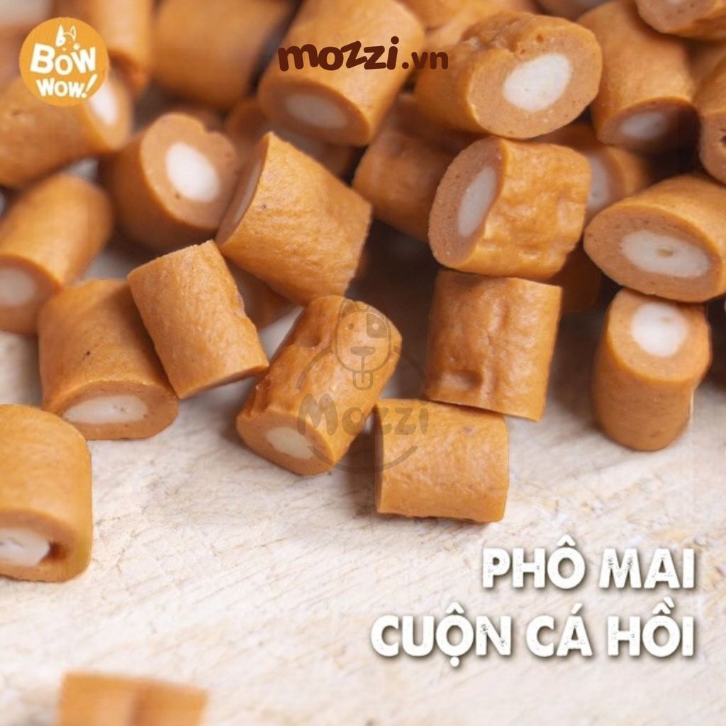 Snack cho chó Phô mai viên Bowwow (phô mai cừu cà rốt cuộn gà cá hồi)