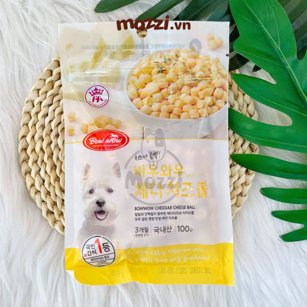 Snack cho chó Phô mai viên Bowwow (phô mai cừu cà rốt cuộn gà cá hồi)