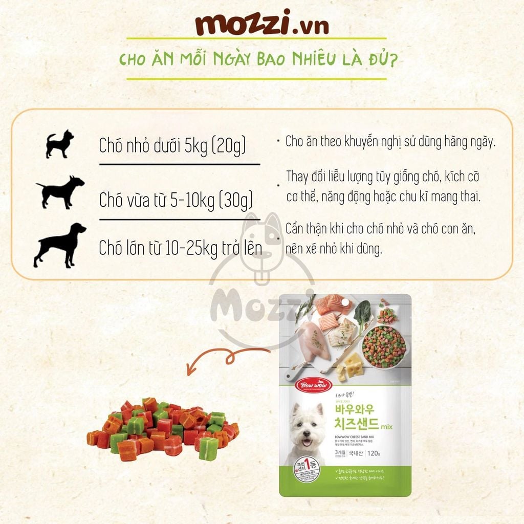 Snack cho chó Sandwich Snack hỗn hợp Bowwow
