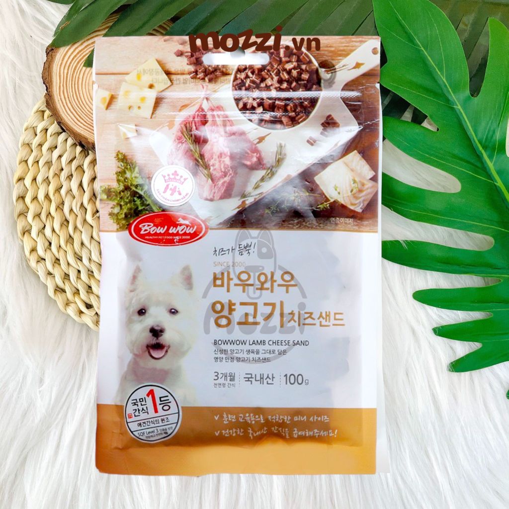 Snack cho chó Phô mai viên Bowwow (phô mai cừu cà rốt cuộn gà cá hồi)