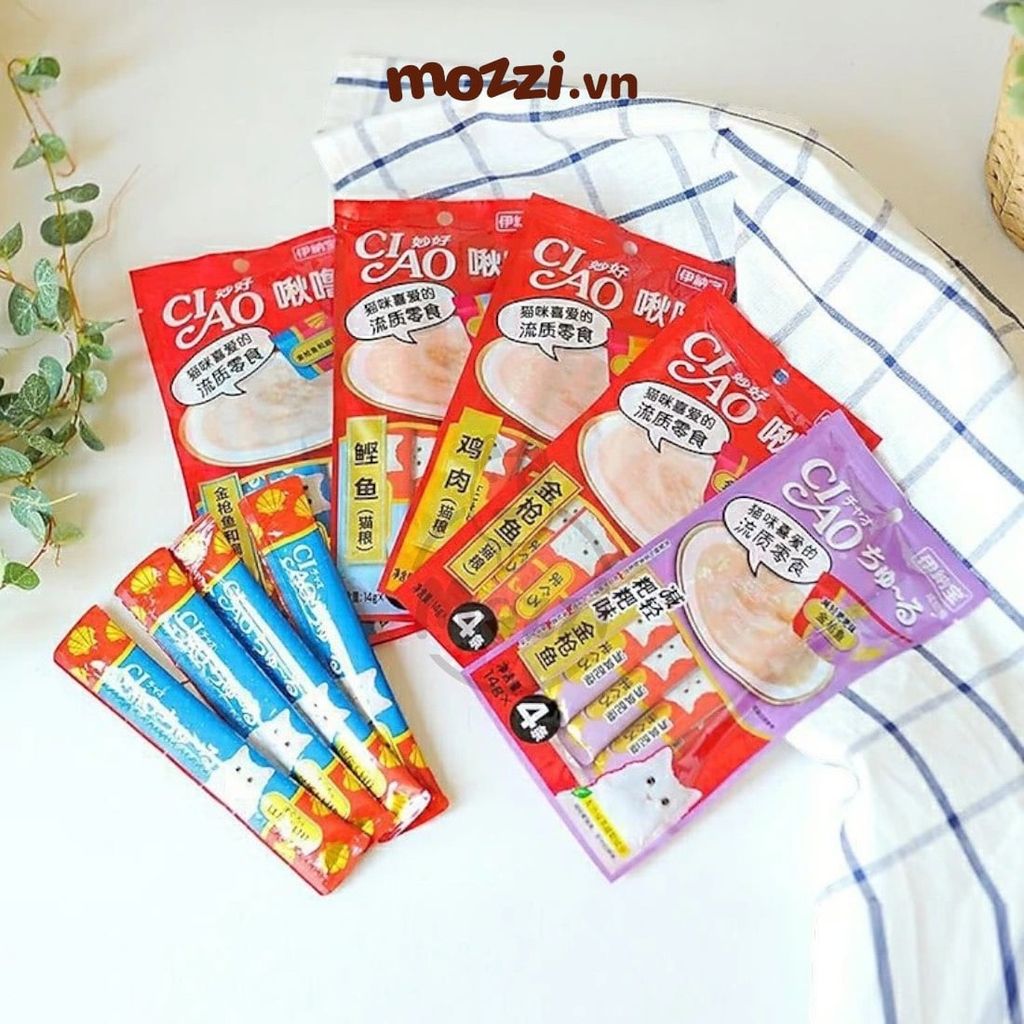 Súp thưởng cho mèo Ciao gói 4 thanh đủ vị
