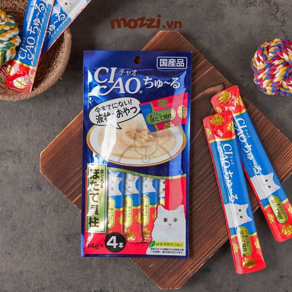 Súp thưởng cho mèo Ciao gói 4 thanh đủ vị