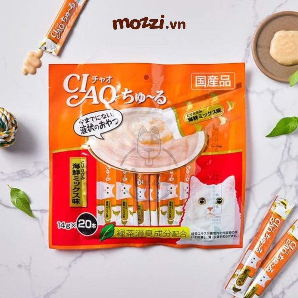 Súp thưởng cho mèo Ciao Gói 20 thanh đủ vị
