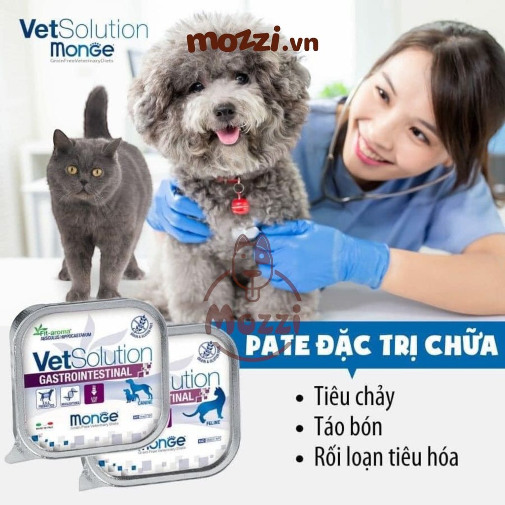 Pate cho chó mèo Monge Vetsolution Gastrointestinal hỗ trợ tiêu hóa
