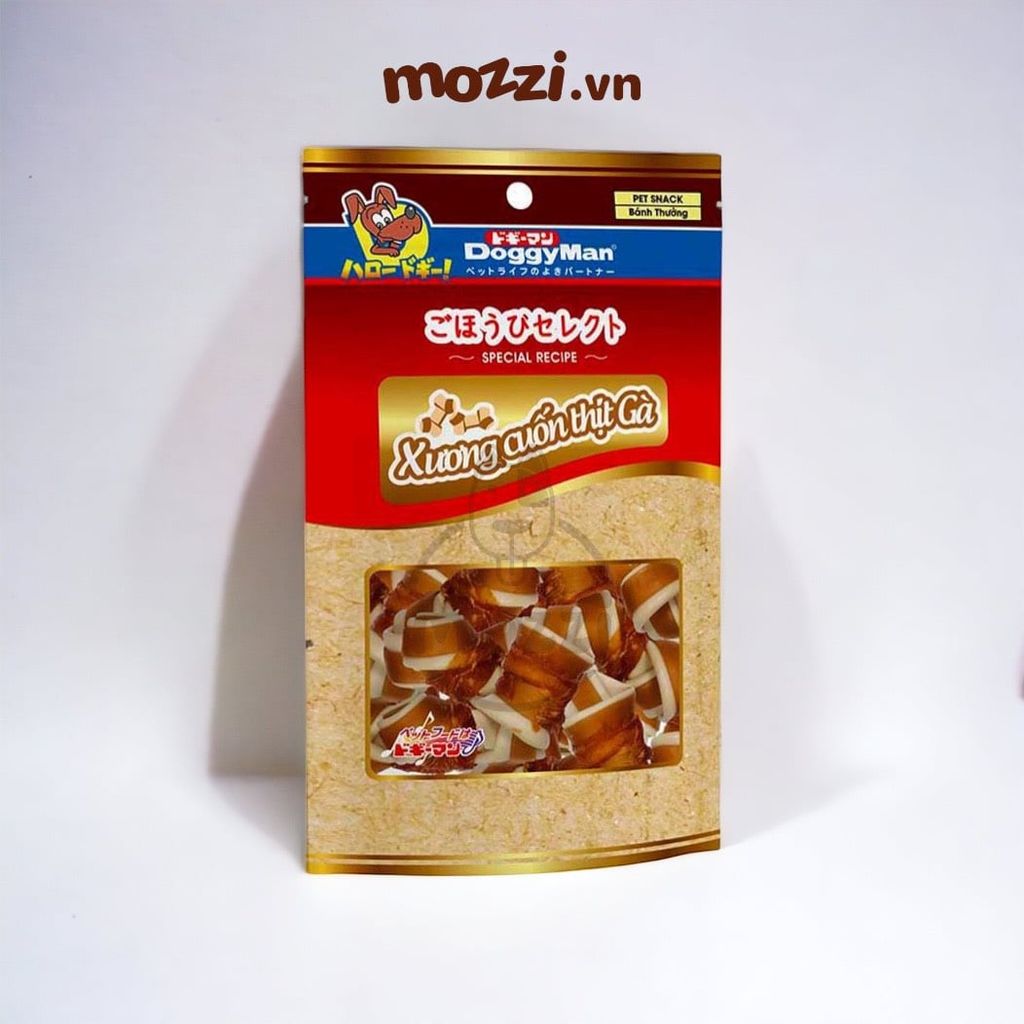 Snack cho chó Xương Que cuốn thịt gà Doggyman