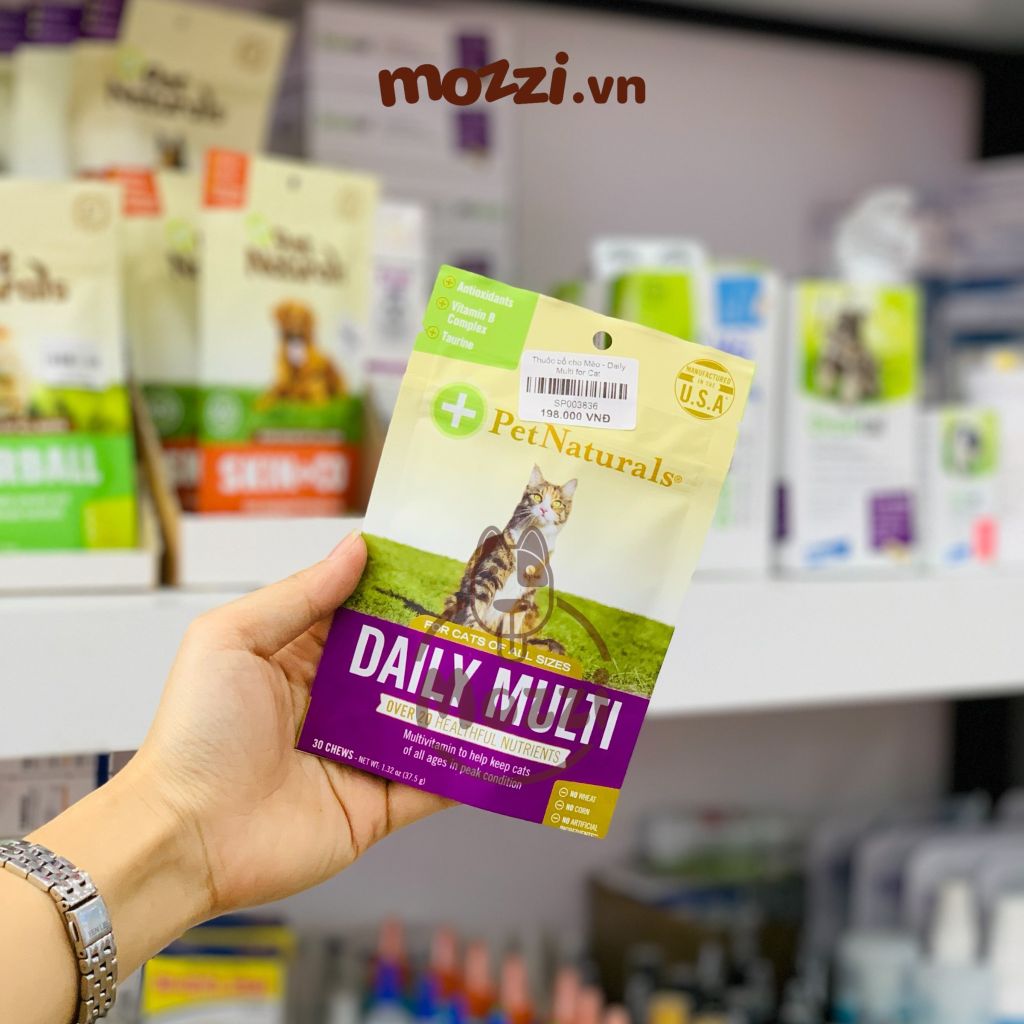 Viên nhai Bổ sung vitamin và khoáng chất Daily Multi Pet Naturals cho chó mèo
