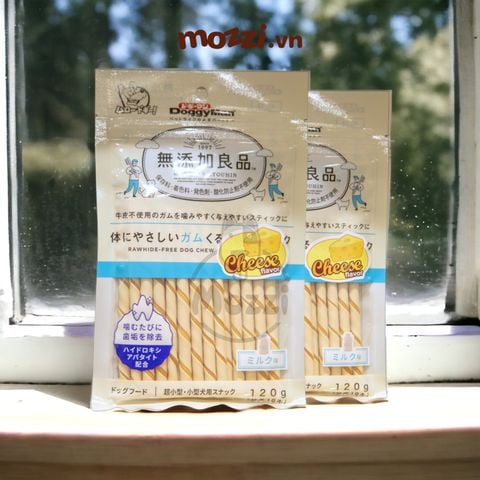 Snack cho chó Que gặm Doggyman hương sữa phô mai bò 120gr