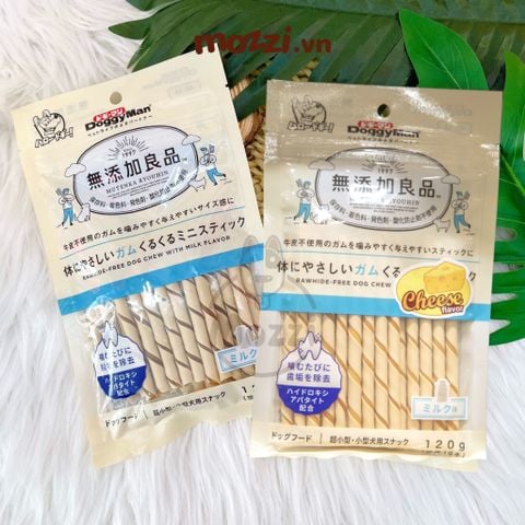 Snack cho chó Que gặm Doggyman hương sữa phô mai bò 120gr