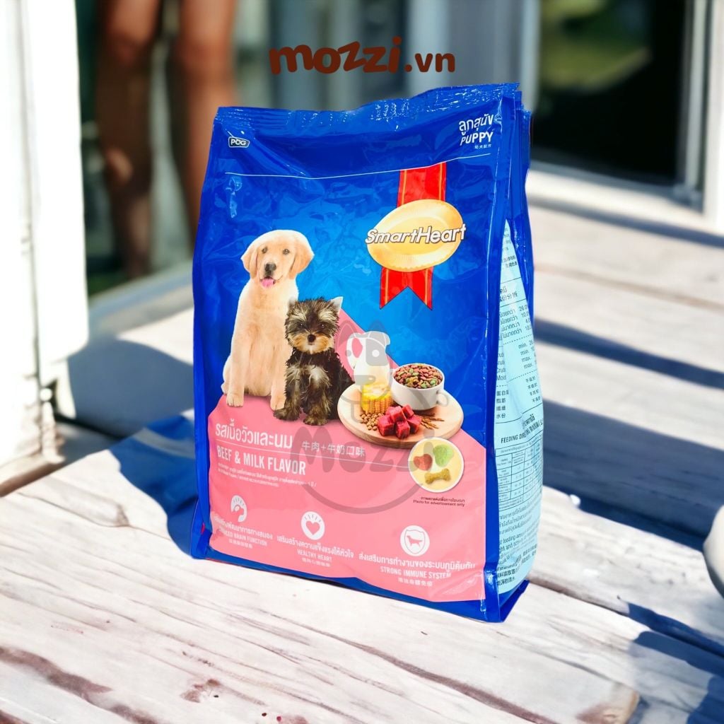 [1.5kg - 3kg] Thức ăn hạt SmartHeart cho chó con và chó lớn