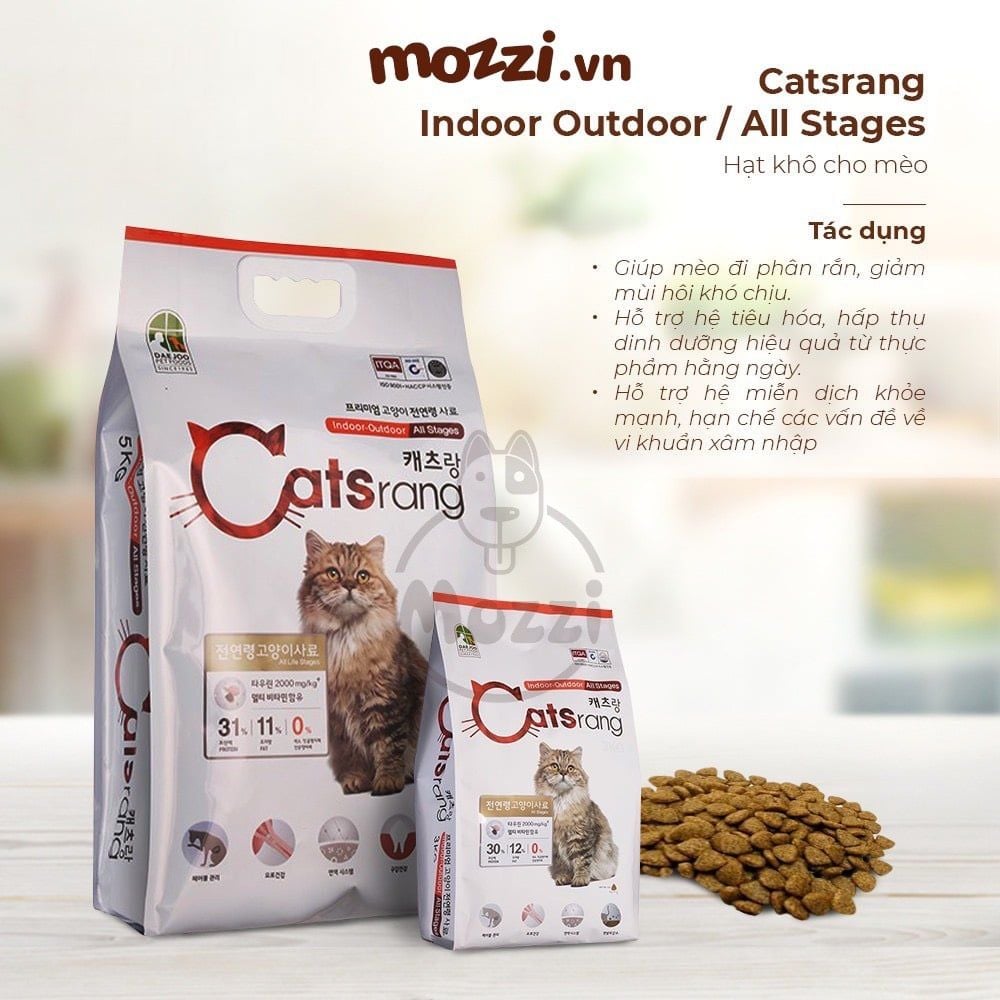 Thức ăn hạt Catsrang cho mèo mọi lứa tuổi [400g - 2kg - 5kg]