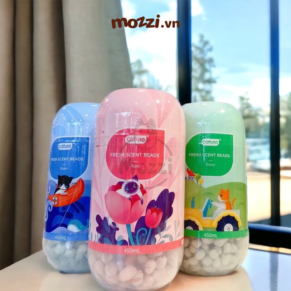 Viên khử mùi cát vệ sinh Cature Fresh Scent Beads cho mèo Chai 450ml