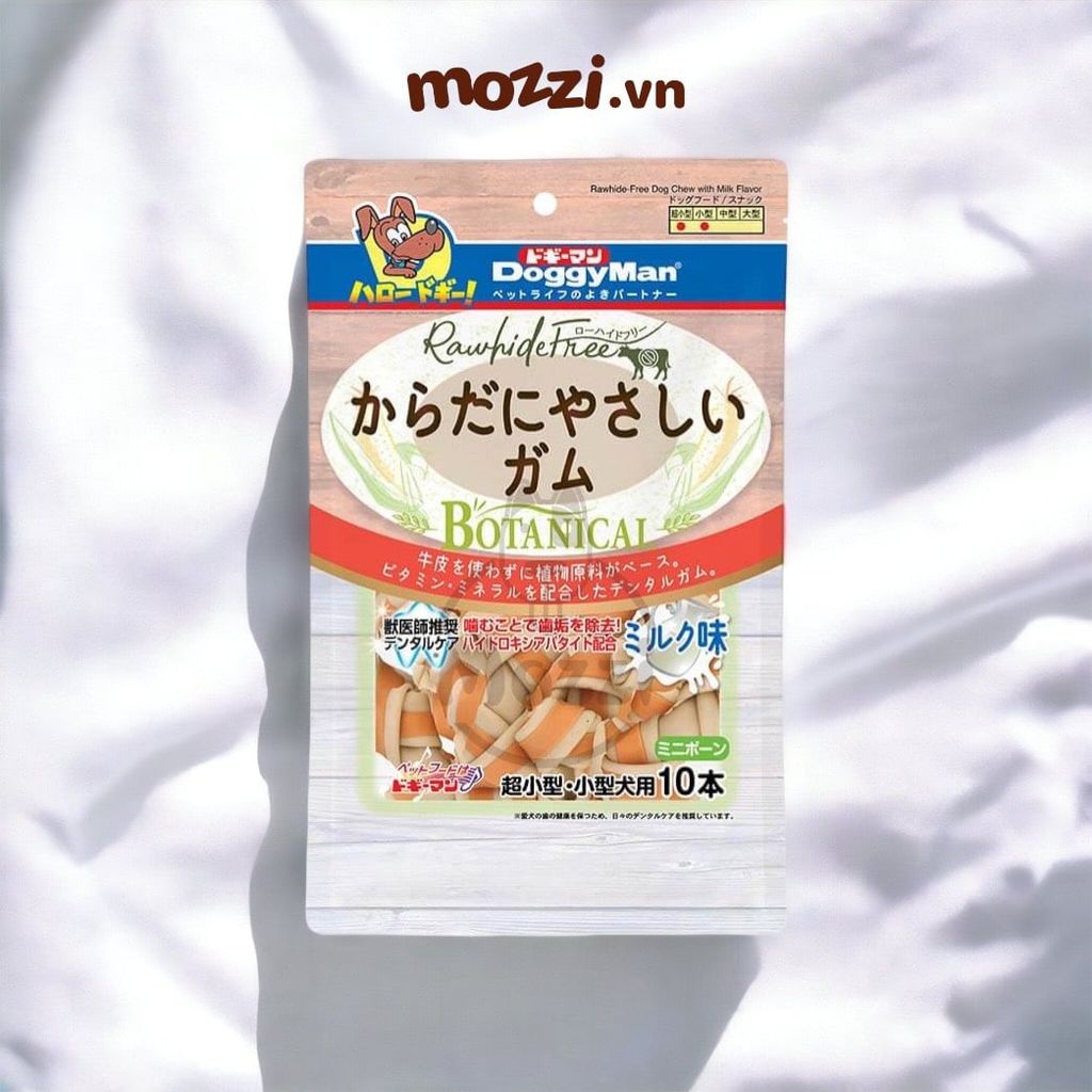 Snack cho chó Xương nơ gặm DoggyMan hương gà và sữa
